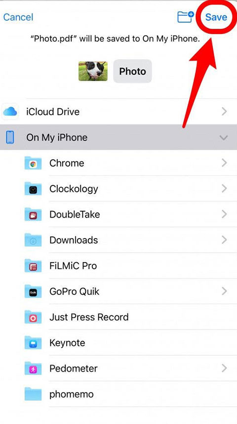 αποθήκευση pdf στο iphone στο κινητό